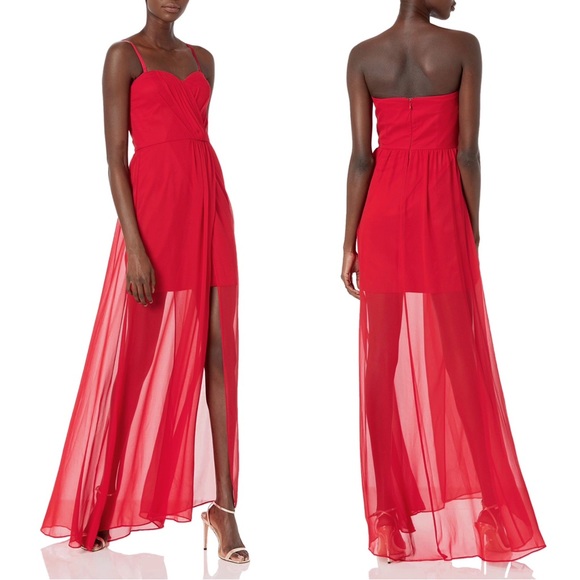 ERIN by Erin Fetherston Dresses & Skirts - ERIN • Erin Fetherston Gisele strapless chiffon gown red prom formal evening